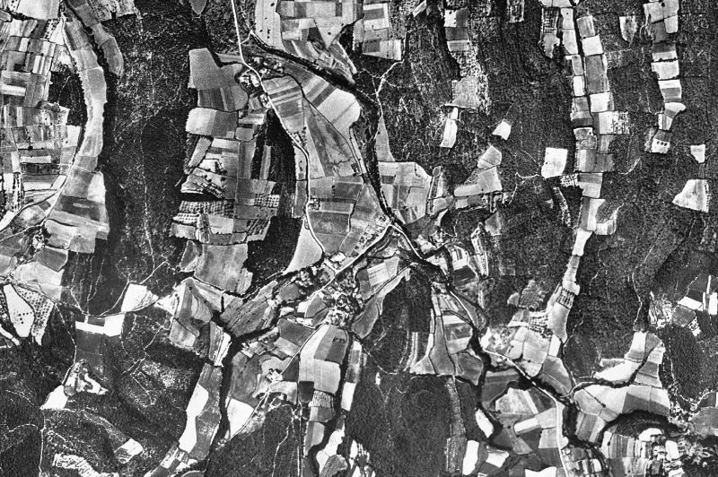 Ortofoto de 1956-1957 del núcleo de Sant Martí Vell