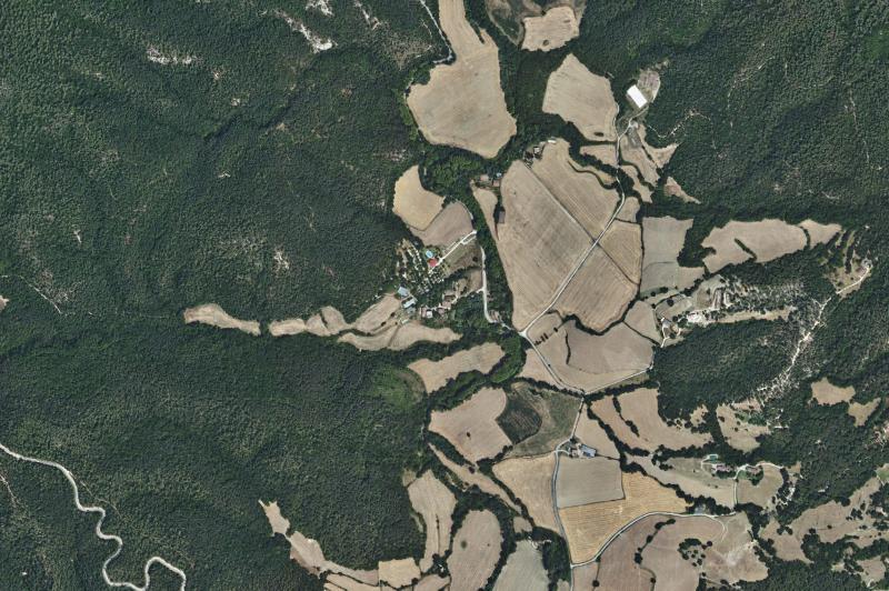 Ortofoto actual del núcleo de Sant Miquel de Campmajor