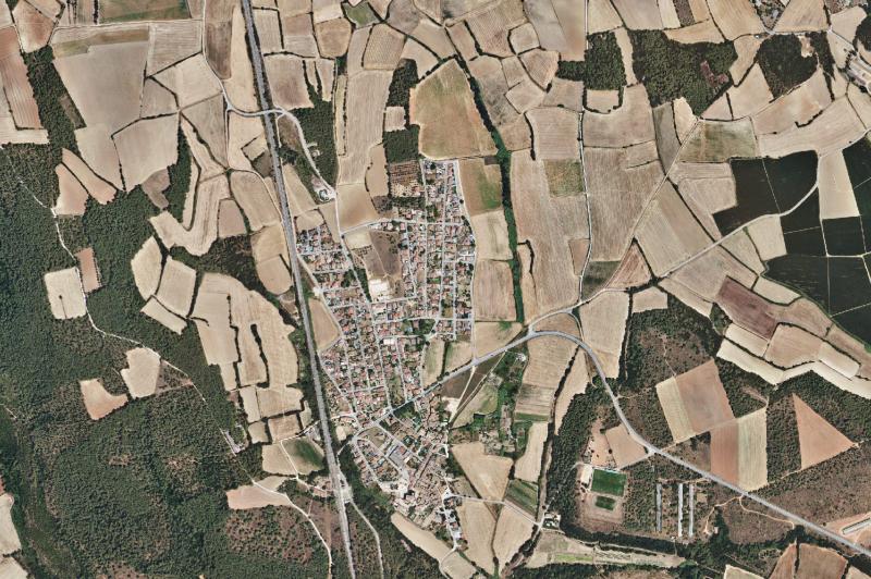 Ortofoto actual del núcleo de Sant Miquel de Fluvià