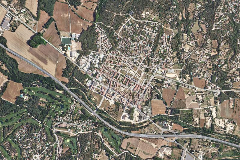 Ortofoto actual del núcleo de Santa Cristina d'Aro