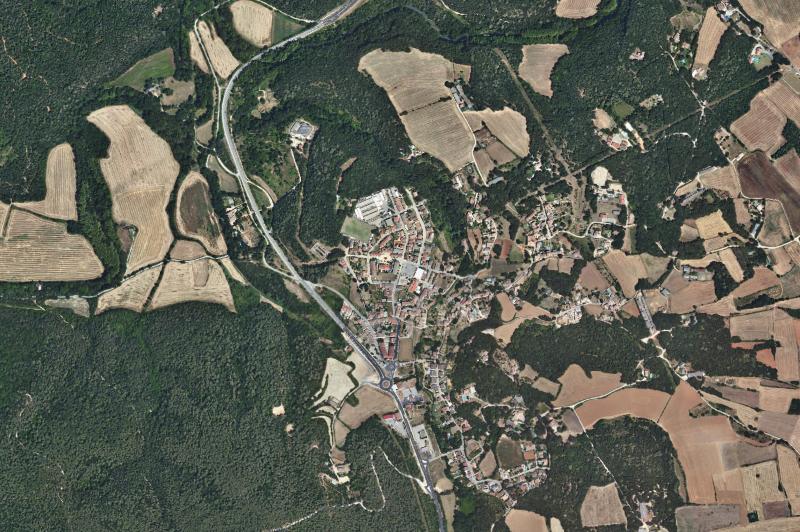Ortofoto actual del núcleo de Serinyà