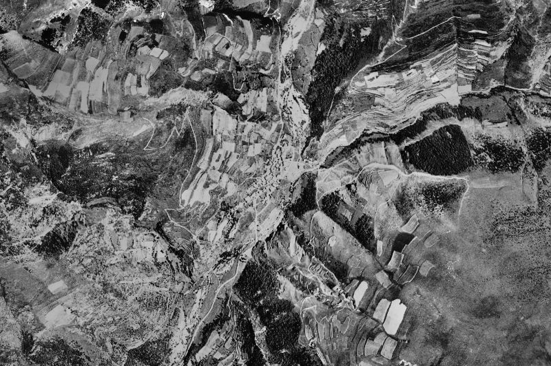 Ortofoto de 1956-1957 del núcleo de Setcases
