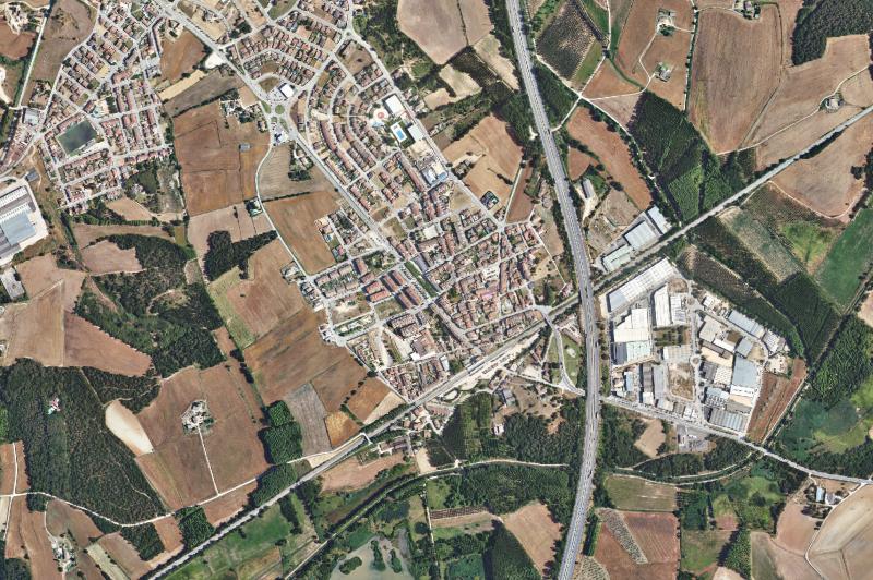 Ortofoto actual del núcleo de Sils