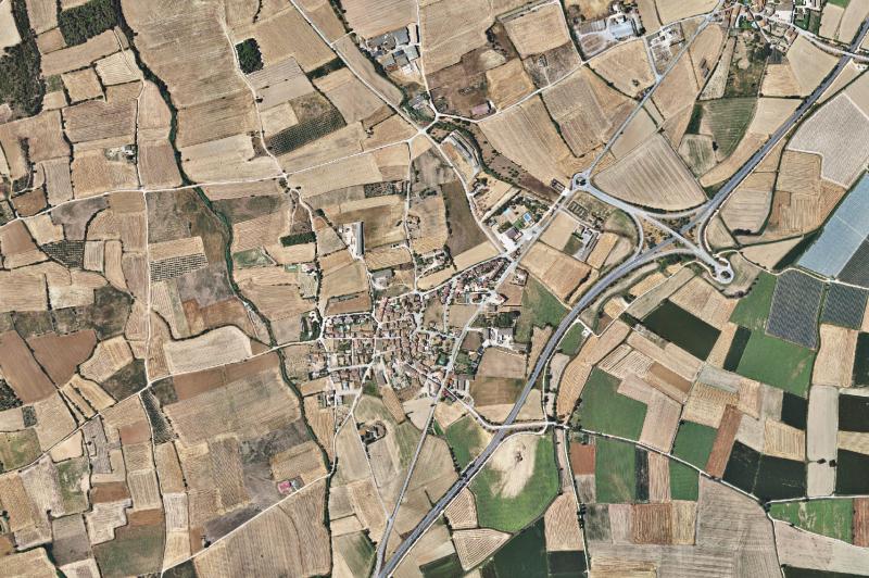 Ortofoto actual del núcleo de La Tallada d'Empordà