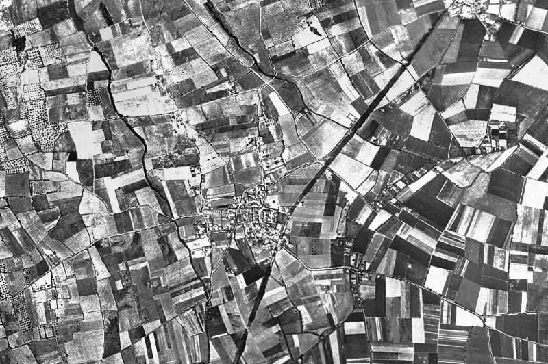 Ortofoto de 1956-1957 del núcleo de La Tallada d'Empordà