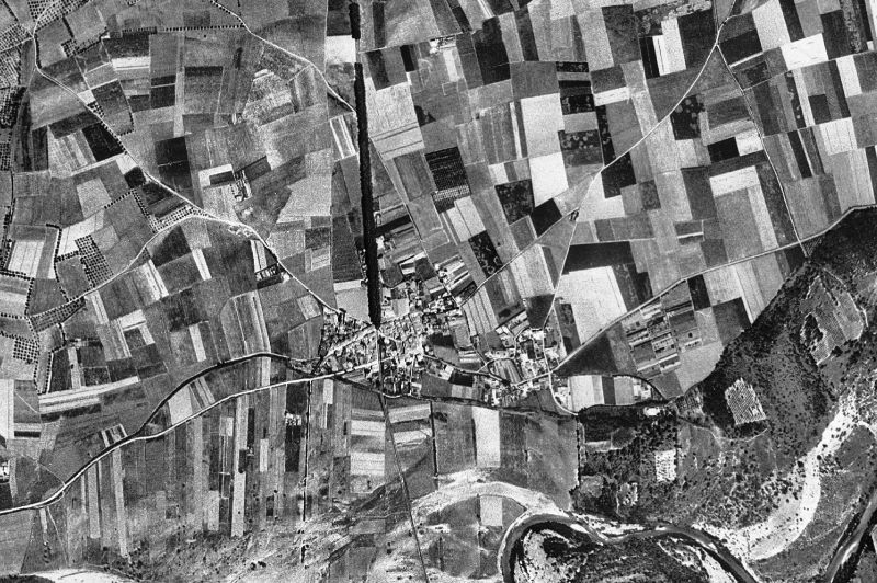 Ortofoto de 1956-1957 del núcleo de Torroella de Fluvià