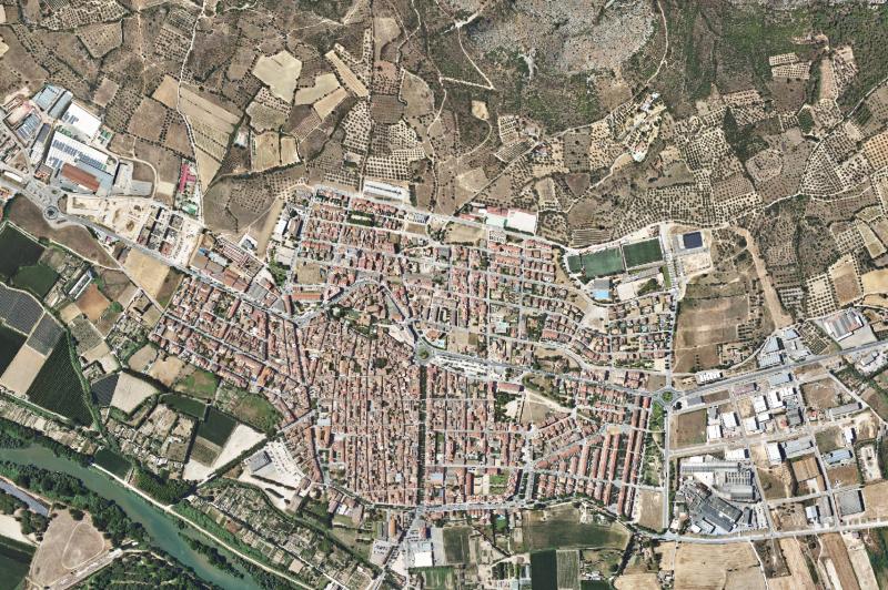 Ortofoto actual del núcleo de Torroella de Montgrí