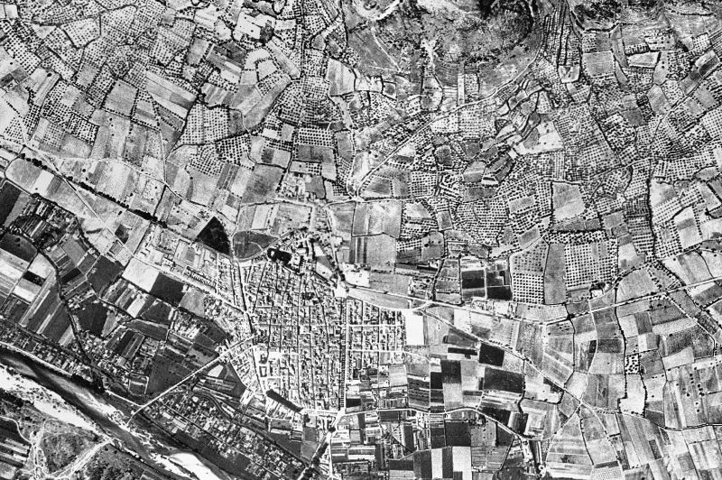 Ortofoto de 1956-1957 del núcleo de Torroella de Montgrí