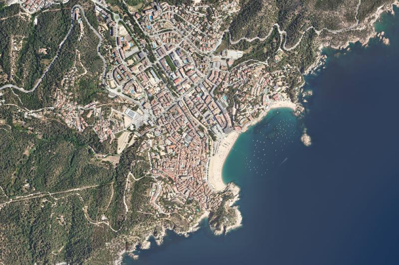 Ortofoto actual del núcleo de Tossa de Mar