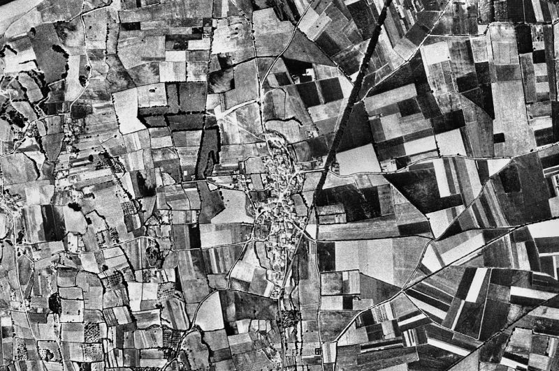 Ortofoto de 1956-1957 del núcleo de Ultramort
