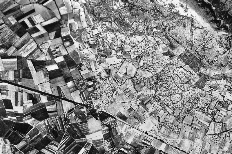 Ortofoto de 1956-1957 del núcleo de Ullà