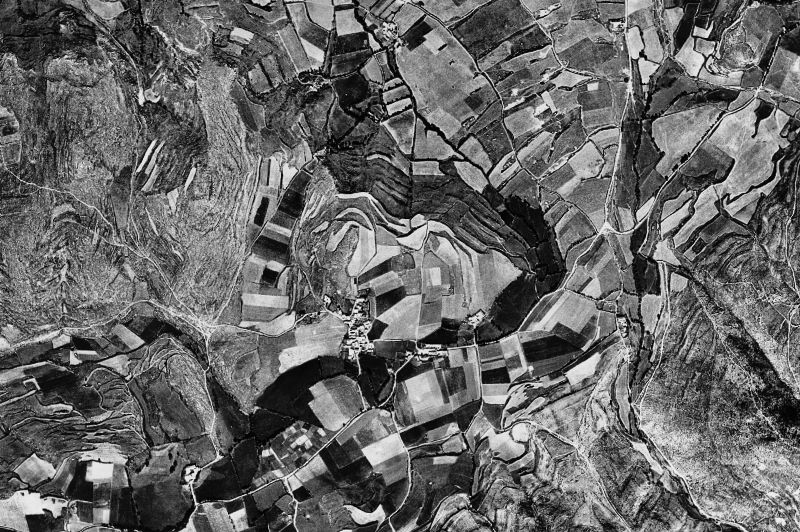 Ortofoto de 1956-1957 del núcleo de Urús