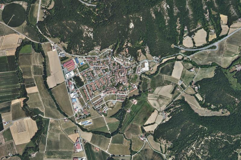 Ortofoto actual del núcleo de La Vall d'en Bas