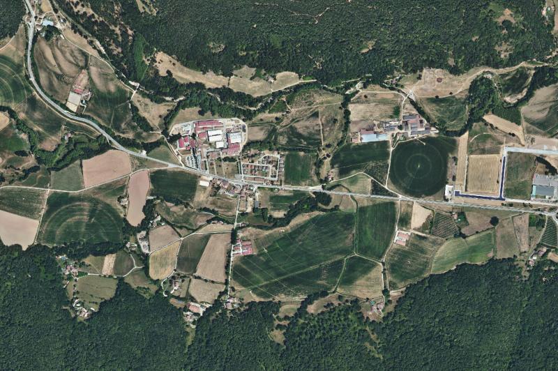 Ortofoto actual del núcleo de La Vall de Bianya