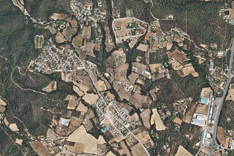 Ortofoto actual del núcleo de Vall-llobrega