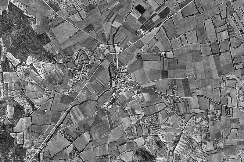 Ortofoto de 1956-1957 del núcleo de Ventalló