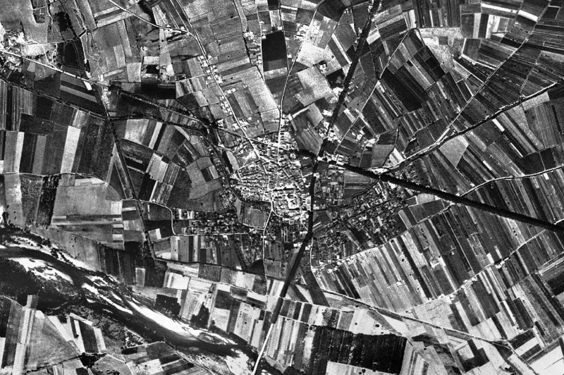 Ortofoto de 1956-1957 del núcleo de Verges