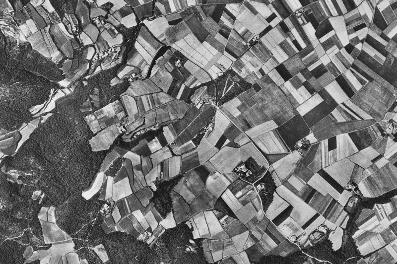 Ortofoto de 1956-1957 del núcleo de Vilablareix