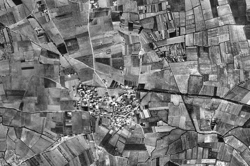 Ortofoto de 1956-1957 del núcleo de Viladamat