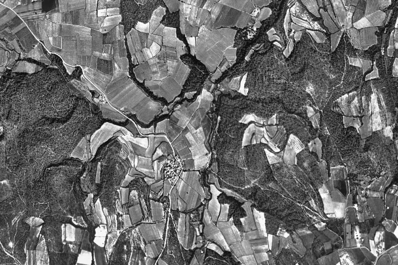 Ortofoto de 1956-1957 del núcleo de Vilademuls