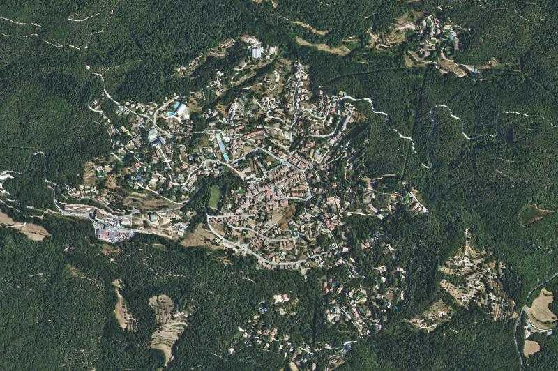 Ortofoto actual del núcleo de Viladrau