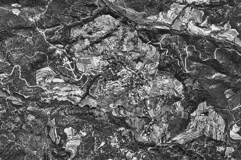 Ortofoto de 1956-1957 del núcleo de Viladrau