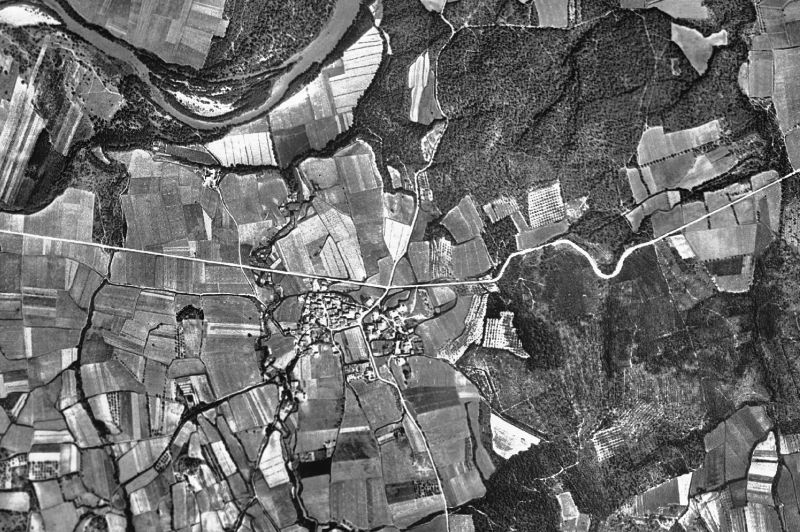 Ortofoto de 1956-1957 del núcleo de Vilaür