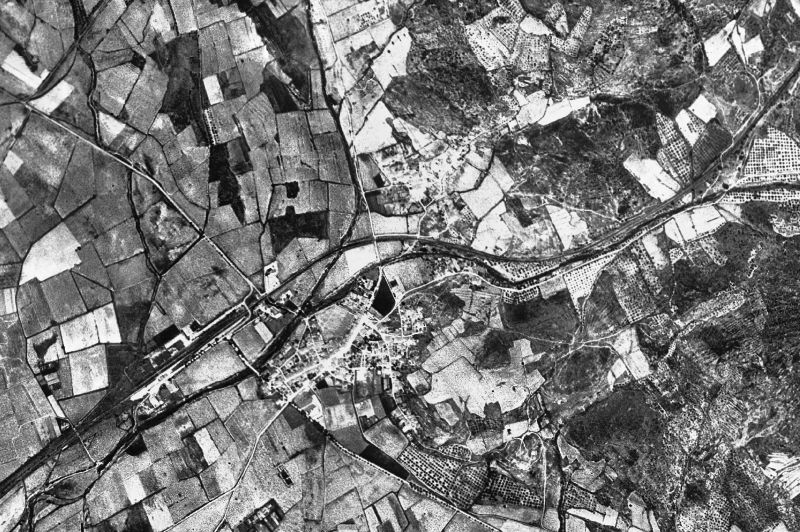 Ortofoto de 1956-1957 del núcleo de Vilajuïga