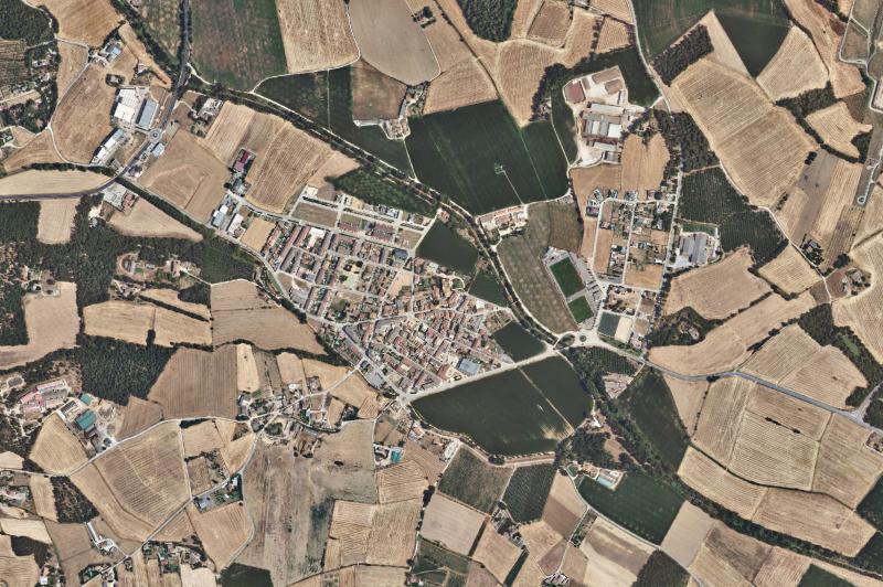 Ortofoto actual del núcleo de Vilobí d'Onyar
