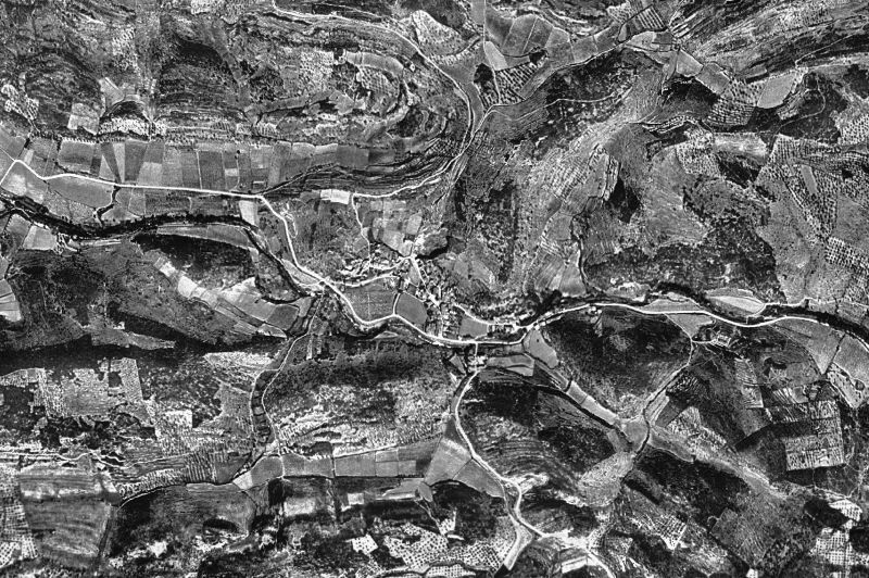 Ortofoto de 1956-1957 del núcleo de Biure