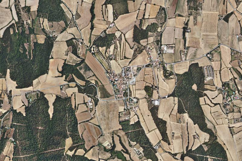 Ortofoto actual del núcleo de Cruïlles, Monells i Sant Sadurní de l'Heura