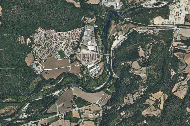 Ortofoto actual del núcleo de Sant Julià del Llor i Bonmatí