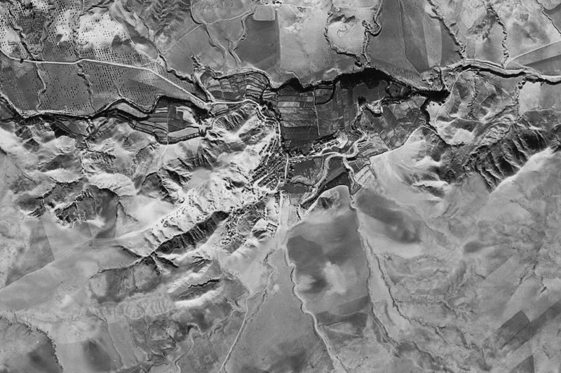 Ortofoto de 1956-1957 del núcleo de Alamedilla