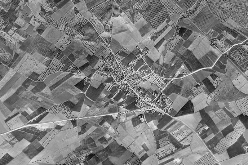 Ortofoto de 1956-1957 del núcleo de Albolote