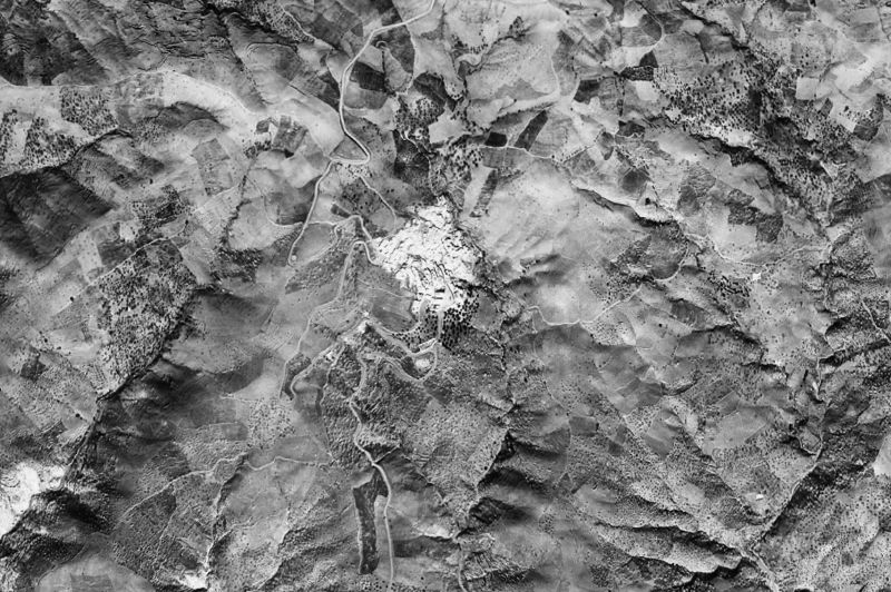 Ortofoto de 1956-1957 del núcleo de Albondón