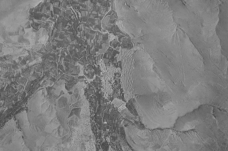 Ortofoto de 1956-1957 del núcleo de Aldeire