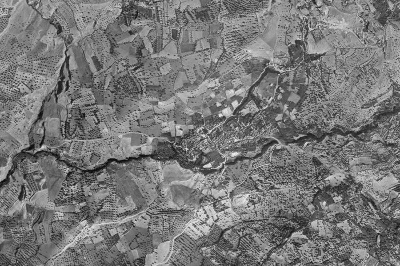 Ortofoto de 1956-1957 del núcleo de Alfacar