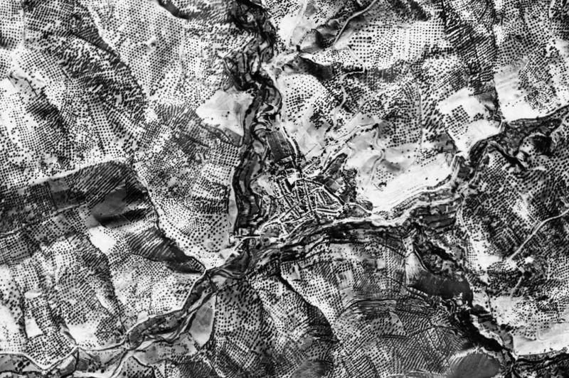 Ortofoto de 1956-1957 del núcleo de Algarinejo