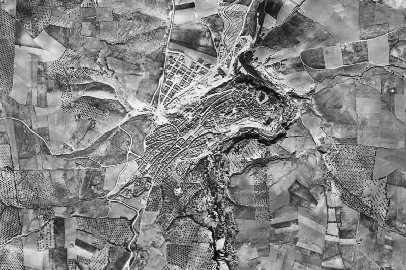 Ortofoto de 1956-1957 del núcleo de Alhama de Granada