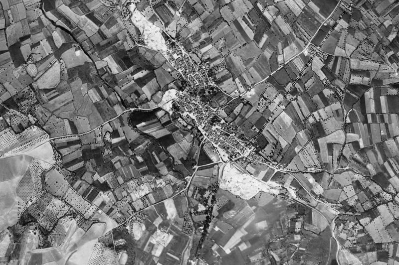 Ortofoto de 1956-1957 del núcleo de Alhendín
