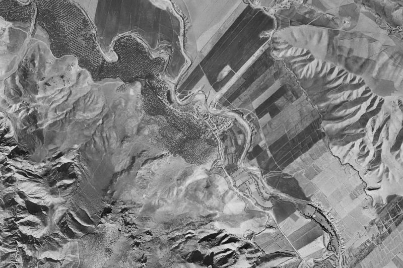 Ortofoto de 1956-1957 del núcleo de Alicún de Ortega