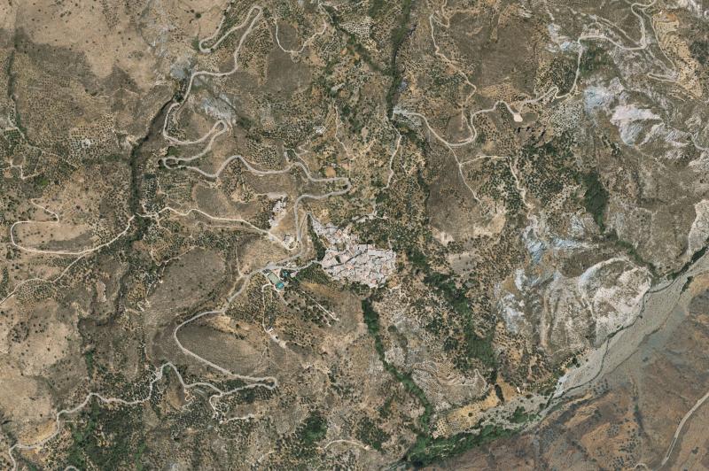 Ortofoto actual del núcleo de Almegíjar