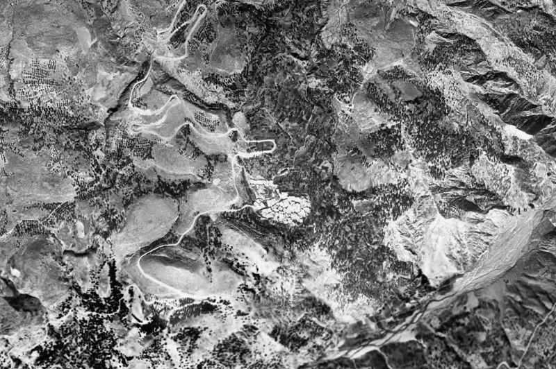 Ortofoto de 1956-1957 del núcleo de Almegíjar