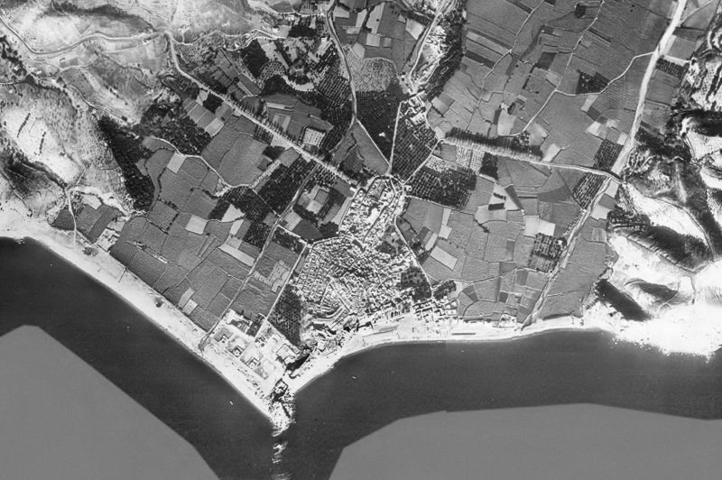 Ortofoto de 1956-1957 del núcleo de Almuñécar