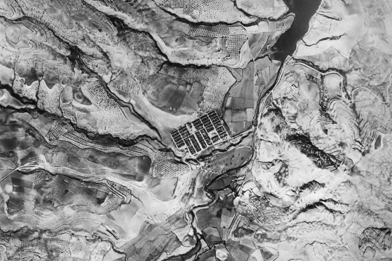 Ortofoto de 1956-1957 del núcleo de Arenas del Rey