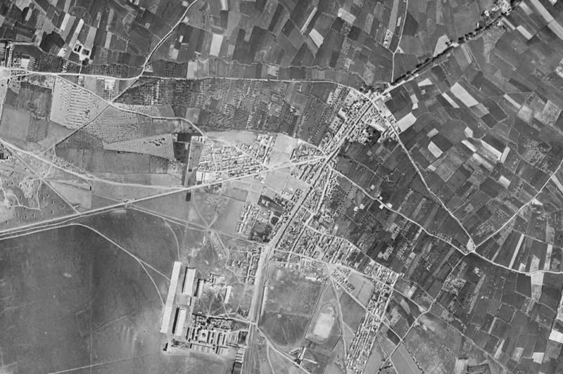 Ortofoto de 1956-1957 del núcleo de Armilla