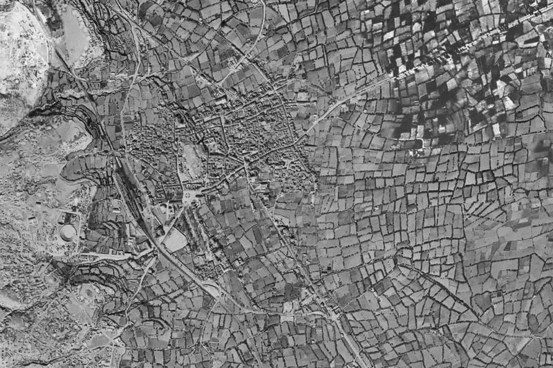 Ortofoto de 1956-1957 del núcleo de Baza