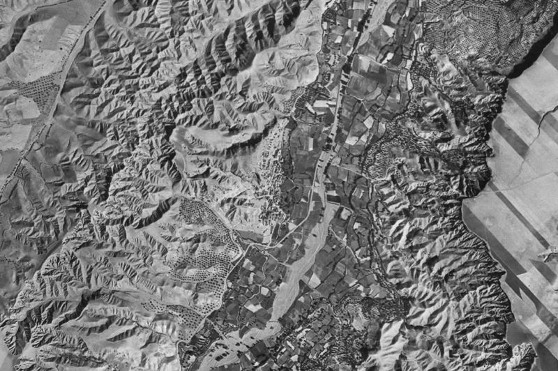 Ortofoto de 1956-1957 del núcleo de Beas de Guadix