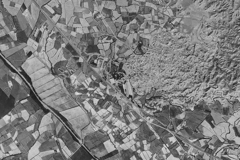 Ortofoto de 1956-1957 del núcleo de Benalúa