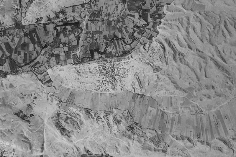 Ortofoto de 1956-1957 del núcleo de Benamaurel